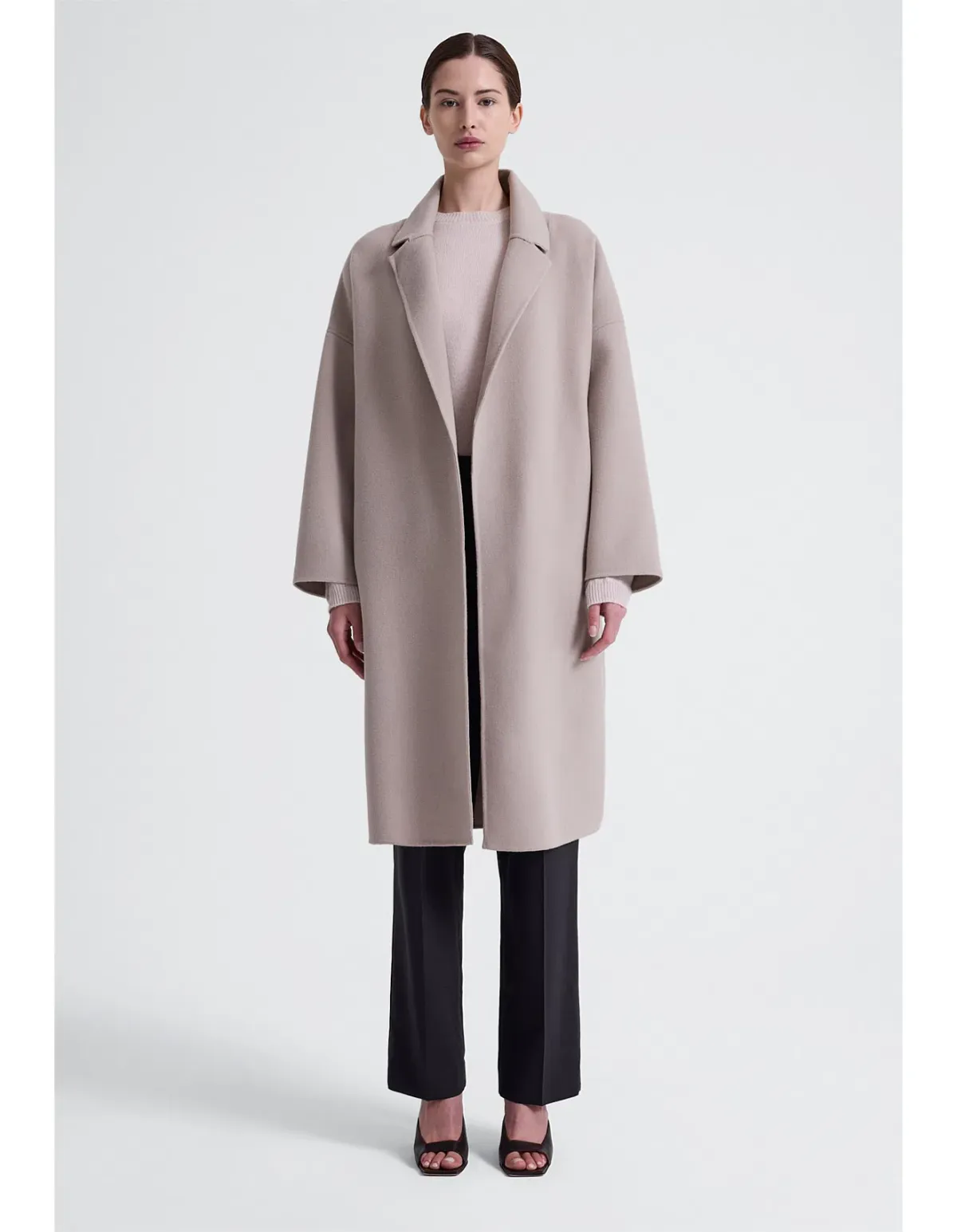 Jac + Jack Mega Coat Light Beige Size 8 - Image 1