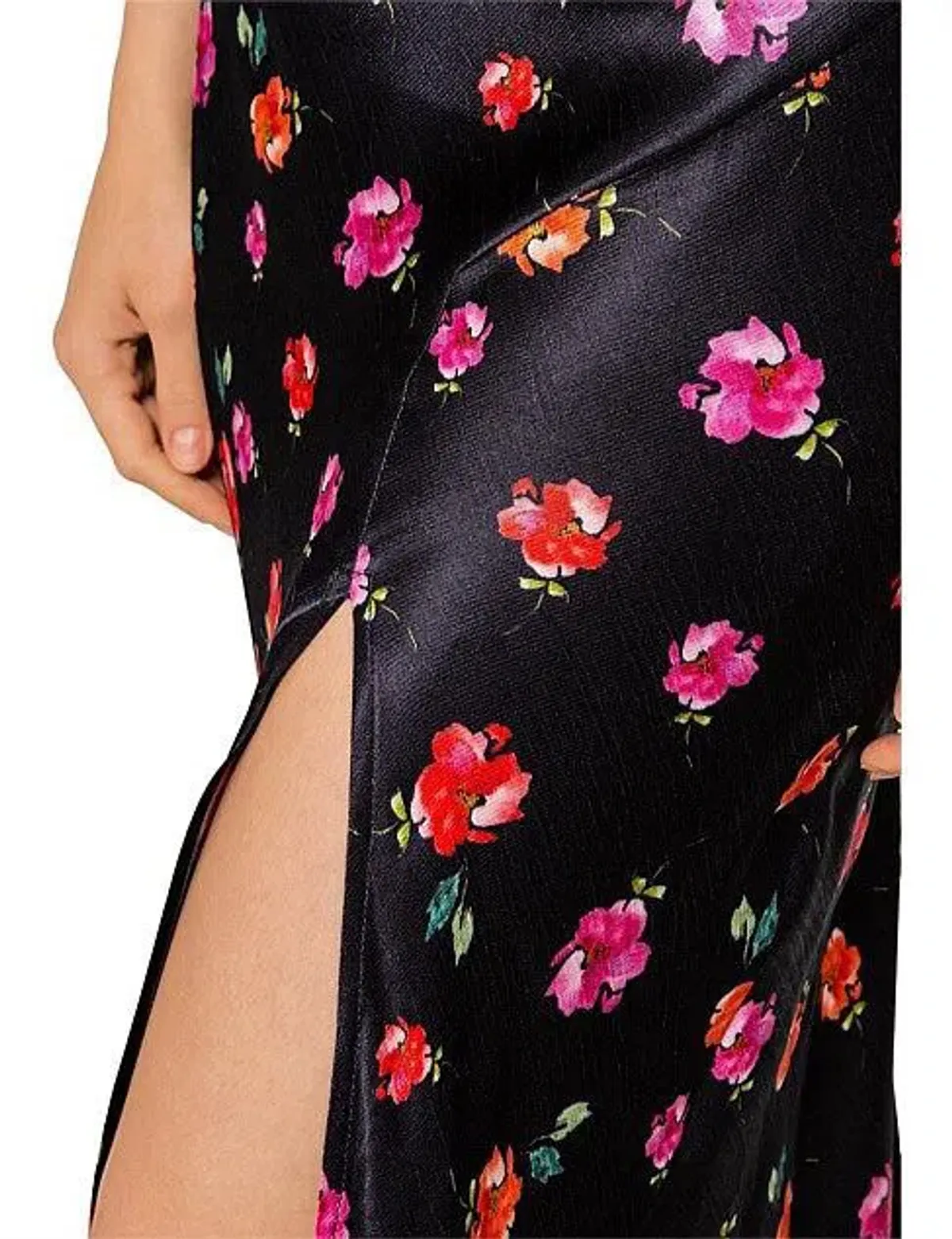 Bec & Bridge Black Floral Midi Slip Dress Size AU 6 / US 2 - Image 3