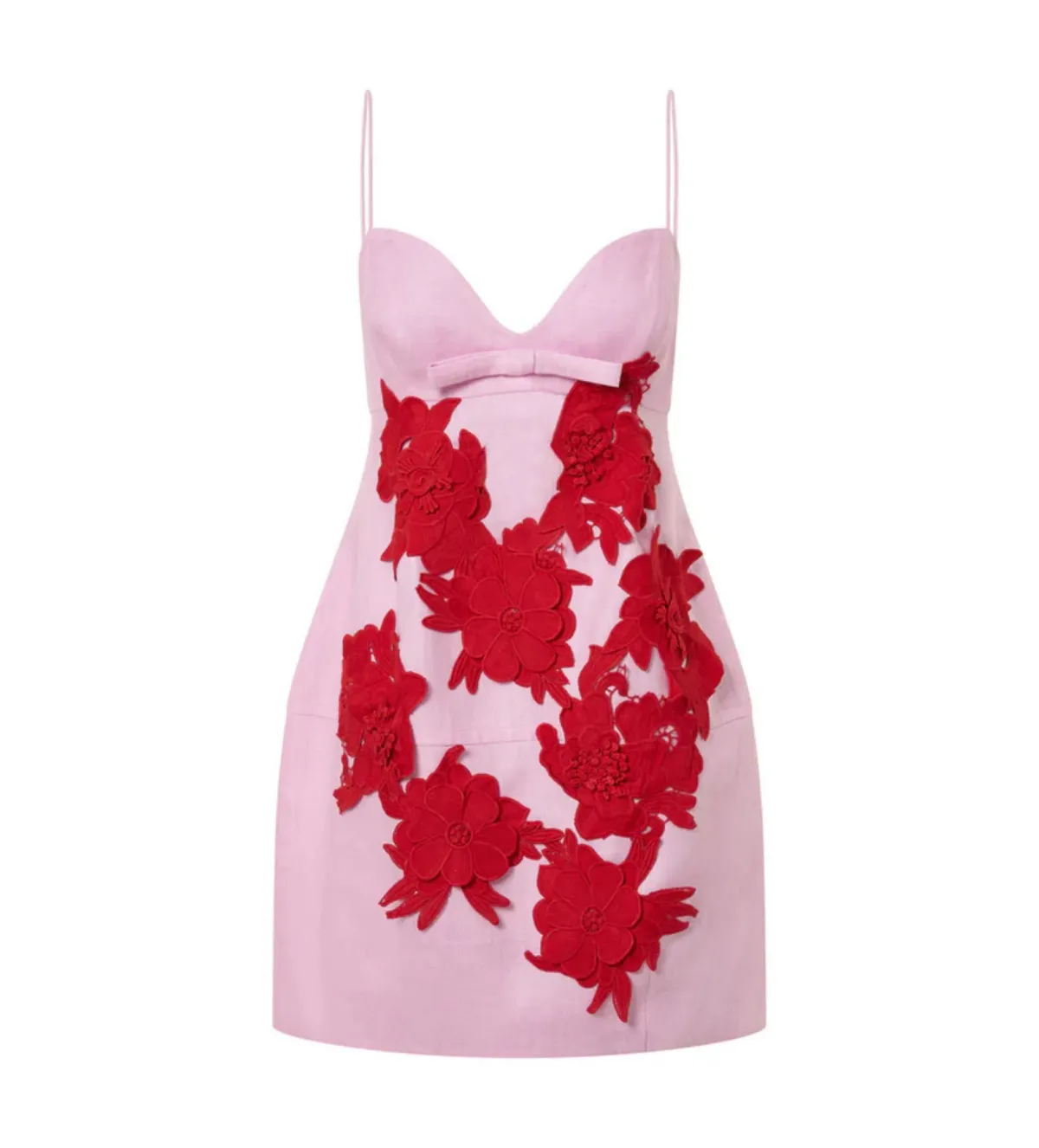 Oroton Contrast 3D Flower Mini Dress Size AU 12 - Image 5
