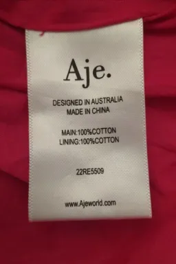 AJE Maya Tiered Mini Dress Fuchsia with side pockets AU 6 US 2 for rent on The Volte - image 8