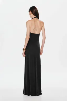Misha The Jennifer Cupro Maxi Dress in Black Size M/AU10 for rent on The Volte - image 3