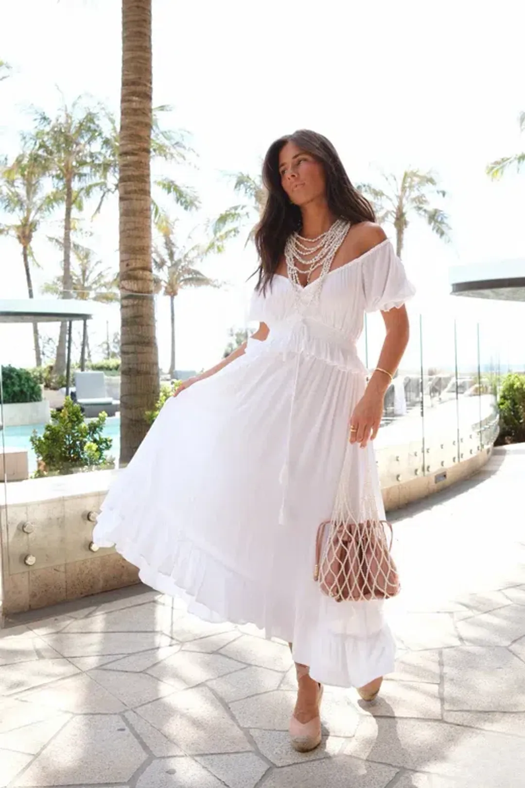 Coven & Co Boho Maternity True Romance Gown White Size XS / AU 8 for rent on The Volte - main image