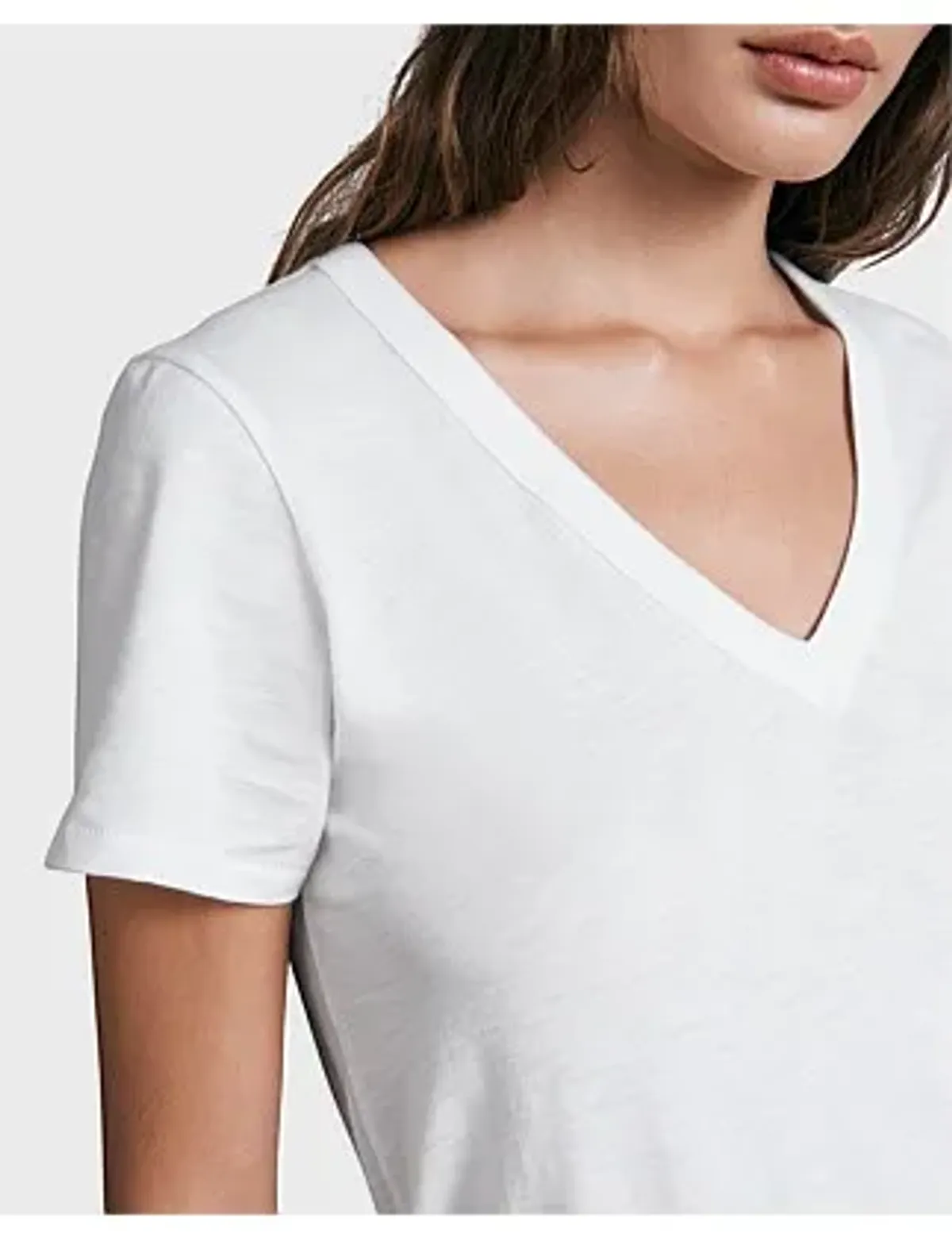 Rag & Bone The Slub Vee Neck T-Shirt White XS/AU 6 - Image 6