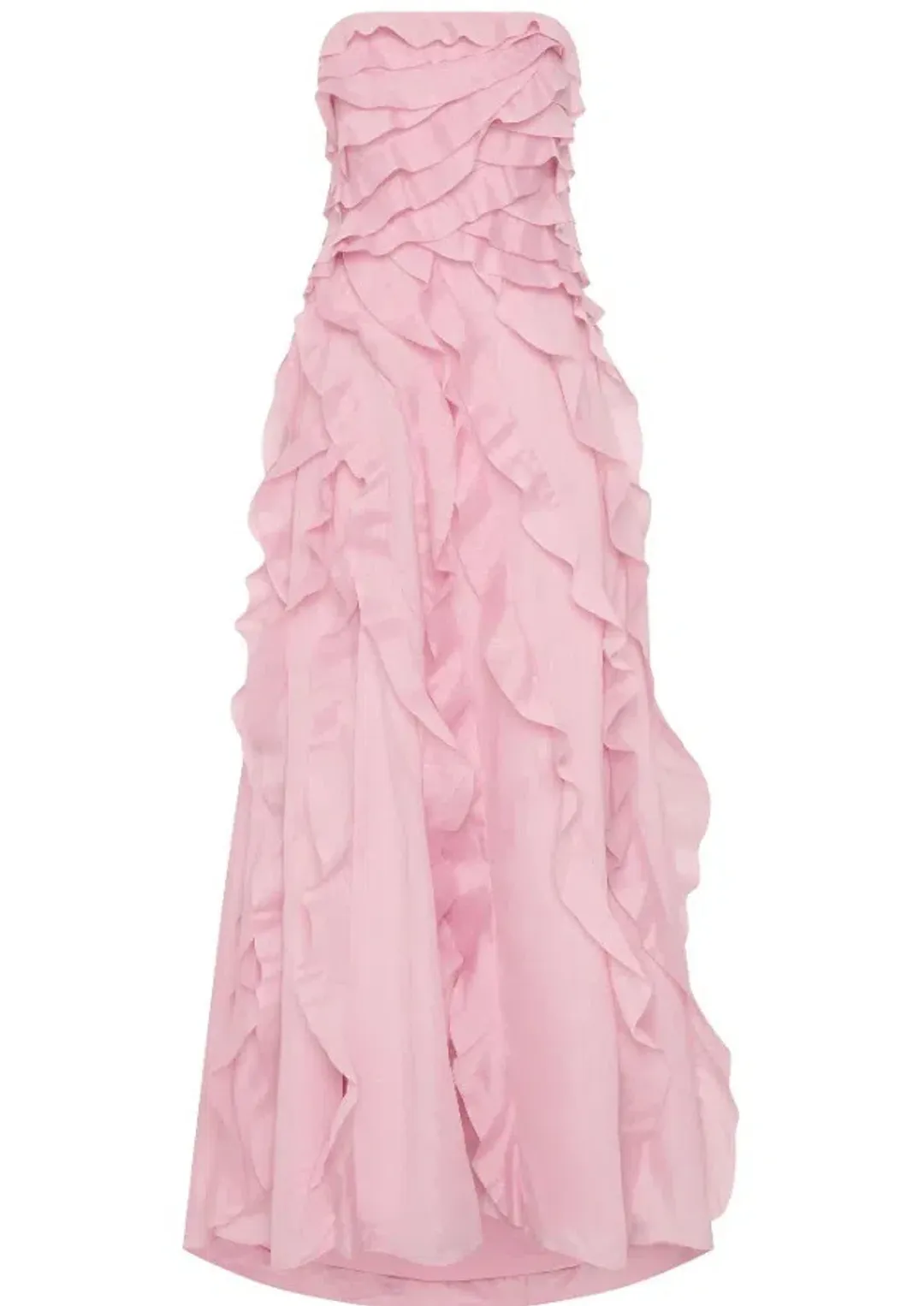 Aje Allairie Strapless Gown Chalk Pink Size 10 for rent on The Volte - main image