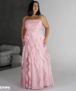 Aje Allairie Strapless Gown Chalk Pink Size 10 for rent on The Volte - image 3