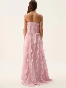Aje Allairie Strapless Gown Chalk Pink Size 10 for rent on The Volte - image 4