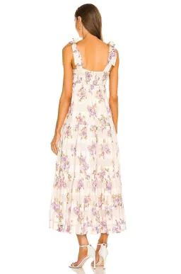 Zimmermann Rosa Striped Picnic Midi Dress in Lilac Rose Size 4 / AU16 for rent on The Volte - image 3