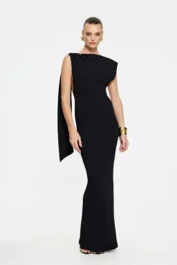 Effie Kats Audrey Gown in Black Size 10 for rent on The Volte - image 1