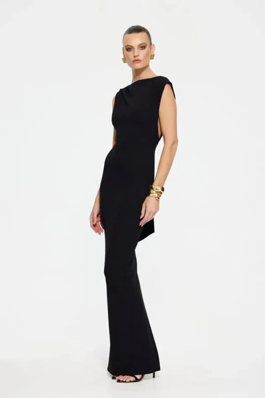Effie Kats Audrey Gown in Black Size 10 for rent on The Volte - main image