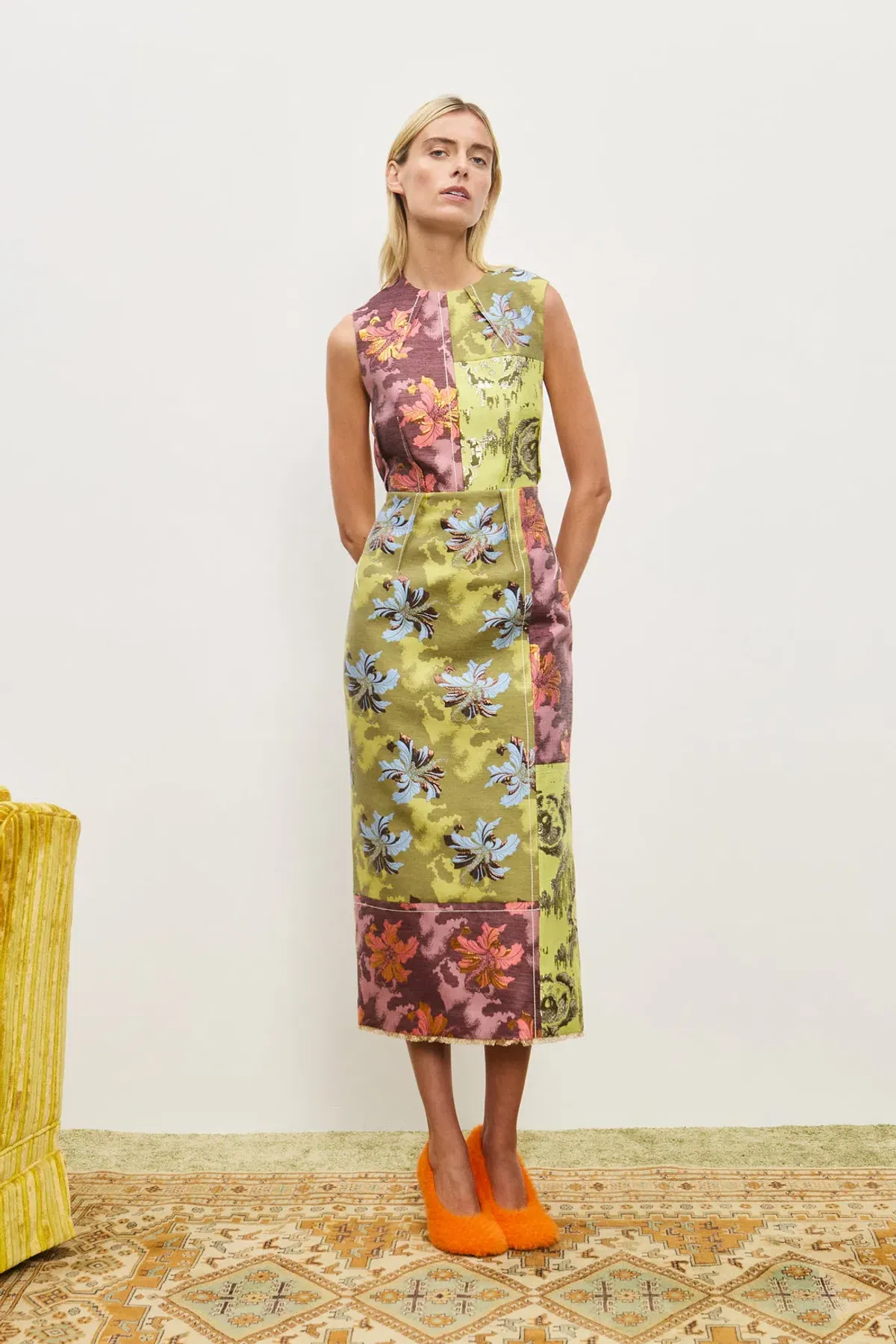 Alemais Adriana Jacquard Midi Gown Multi Floral Size AU16 - Image 1