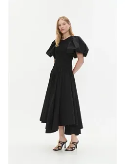 AJE Wisteria Midi Dress Black Size 10 for rent on The Volte - image 1