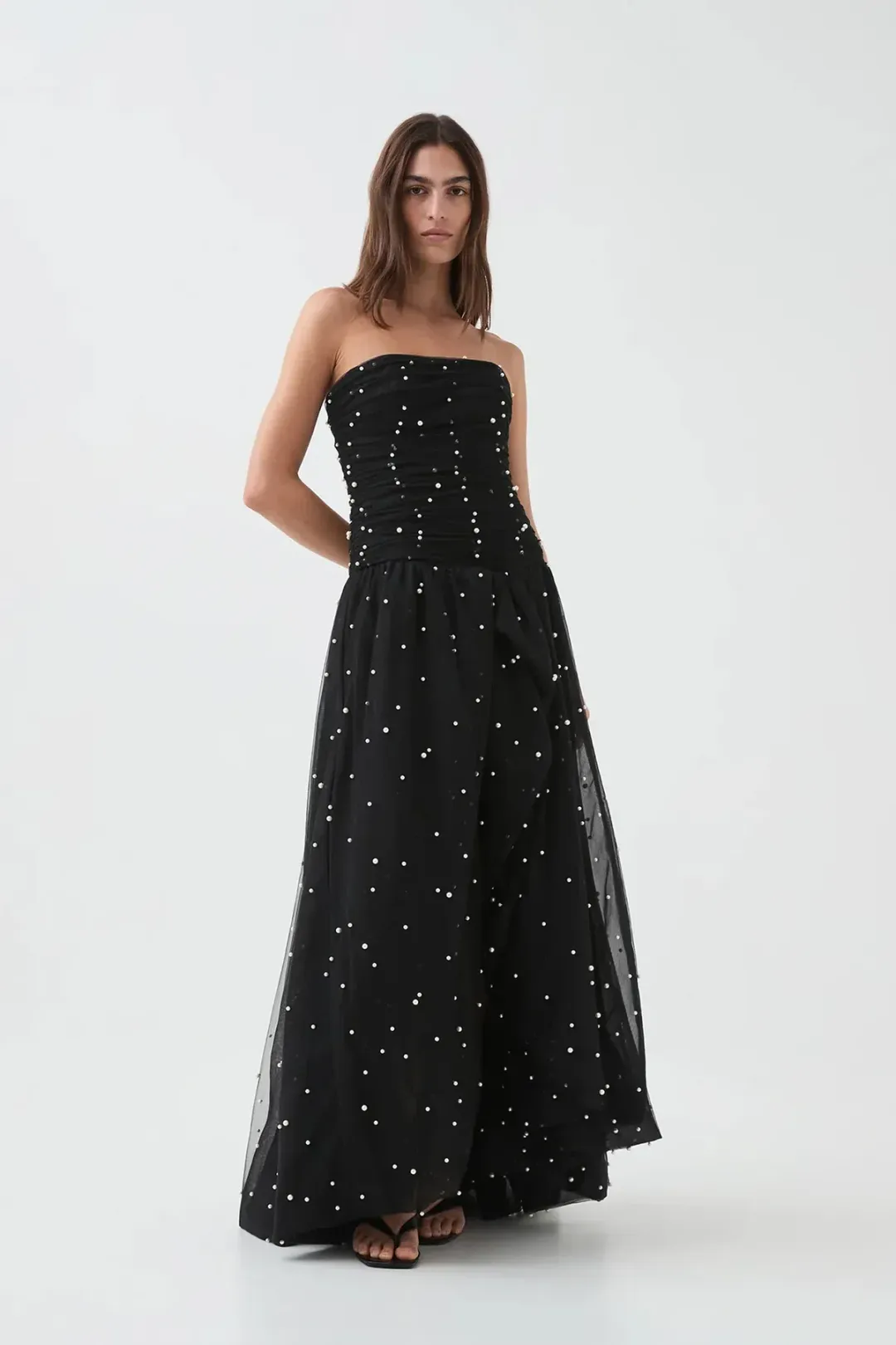 Aje Juniper Gown Black Size 6 for rent on The Volte - main image