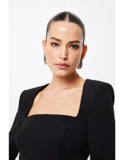 Mossman Origin Mini Dress Black Size 8 for rent on The Volte - image 4