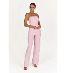 Meshki Astri Top and Allanah Pant Set Blush Pink Size M/AU 10 for rent on The Volte - image 1