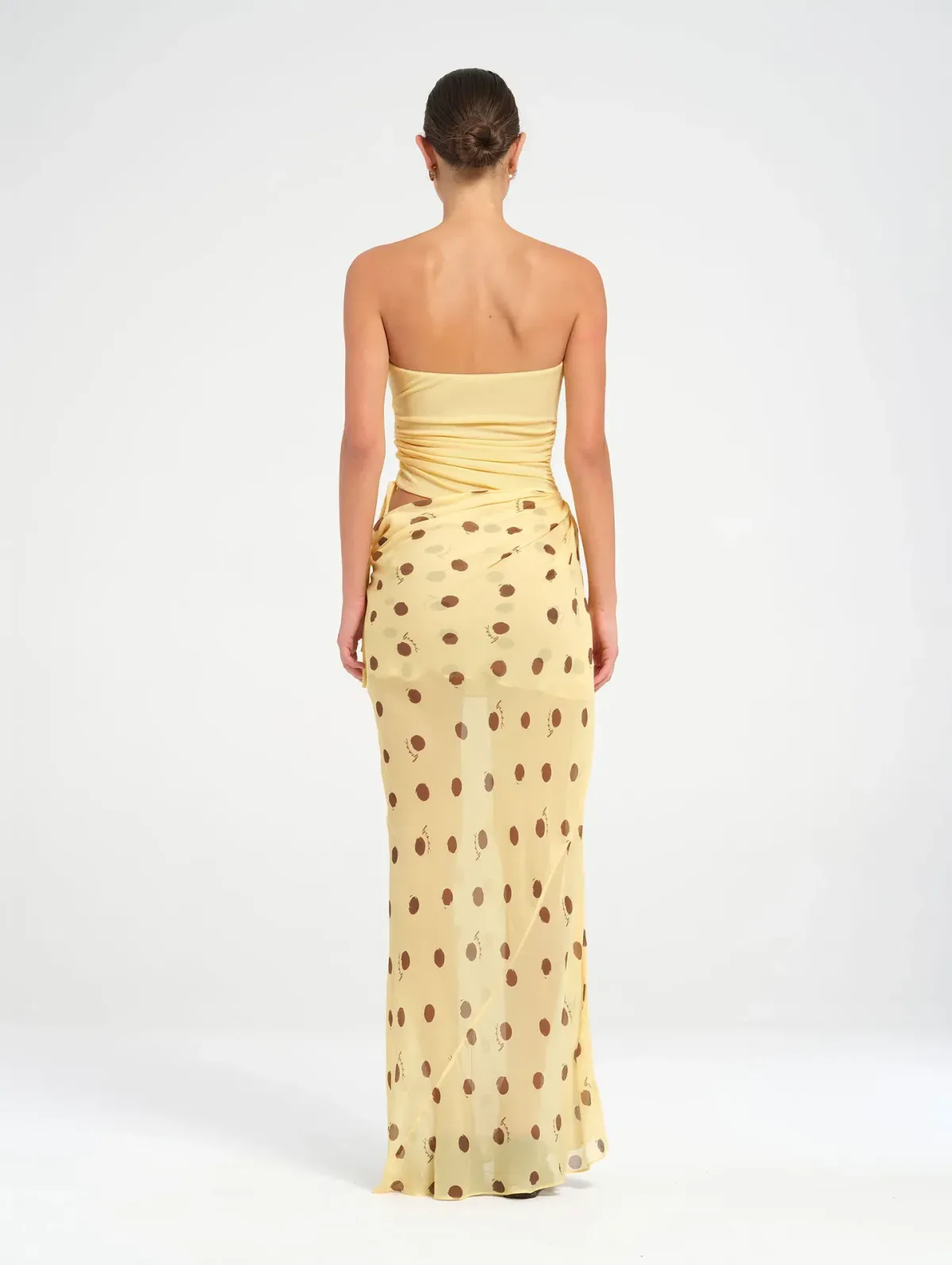 Benni Roscoe Maxi Dress in Butter Spot Size AU8 - Image 2