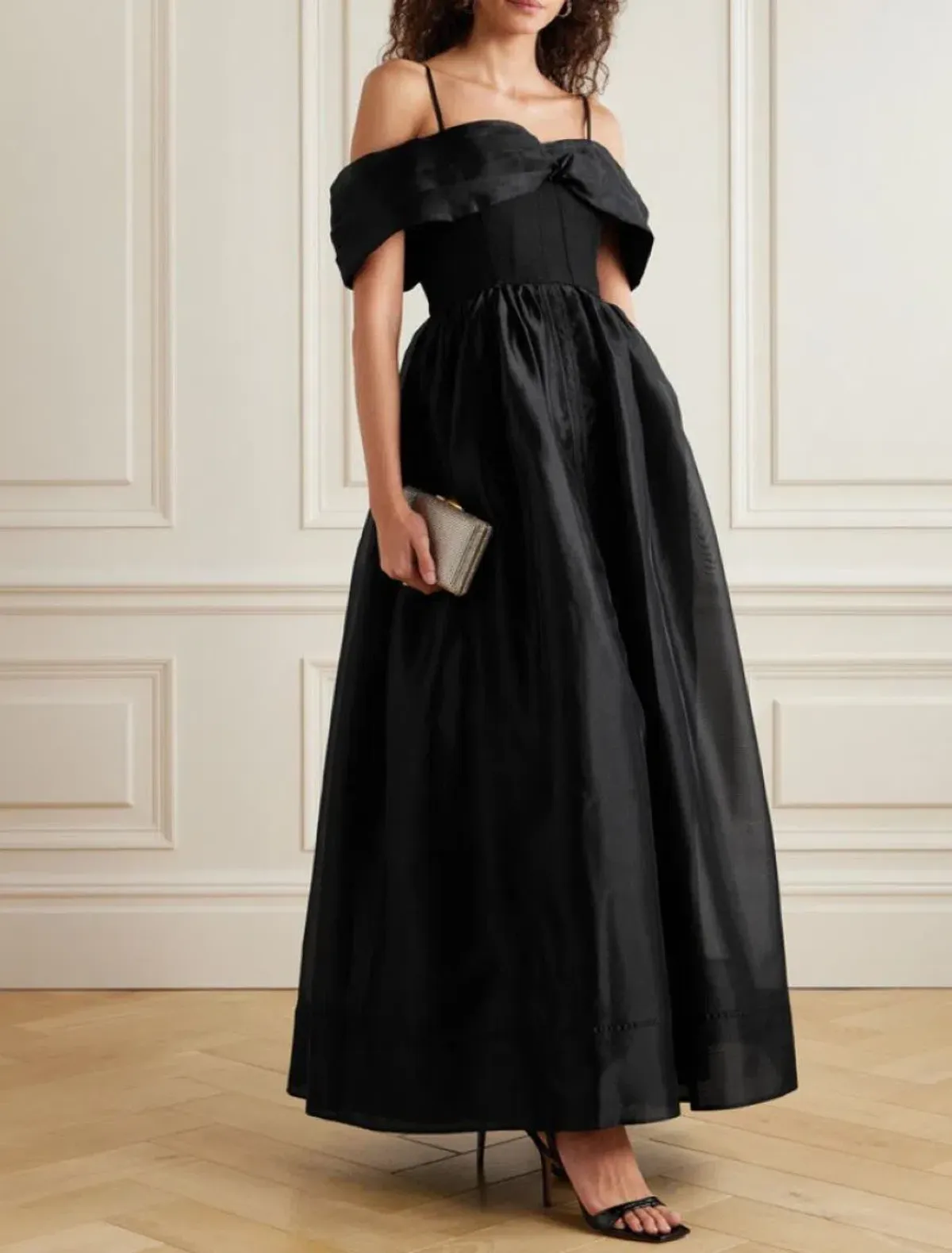 Aje Cordelia Corseted Maxi Dress Black Size AU 16 - Image 1