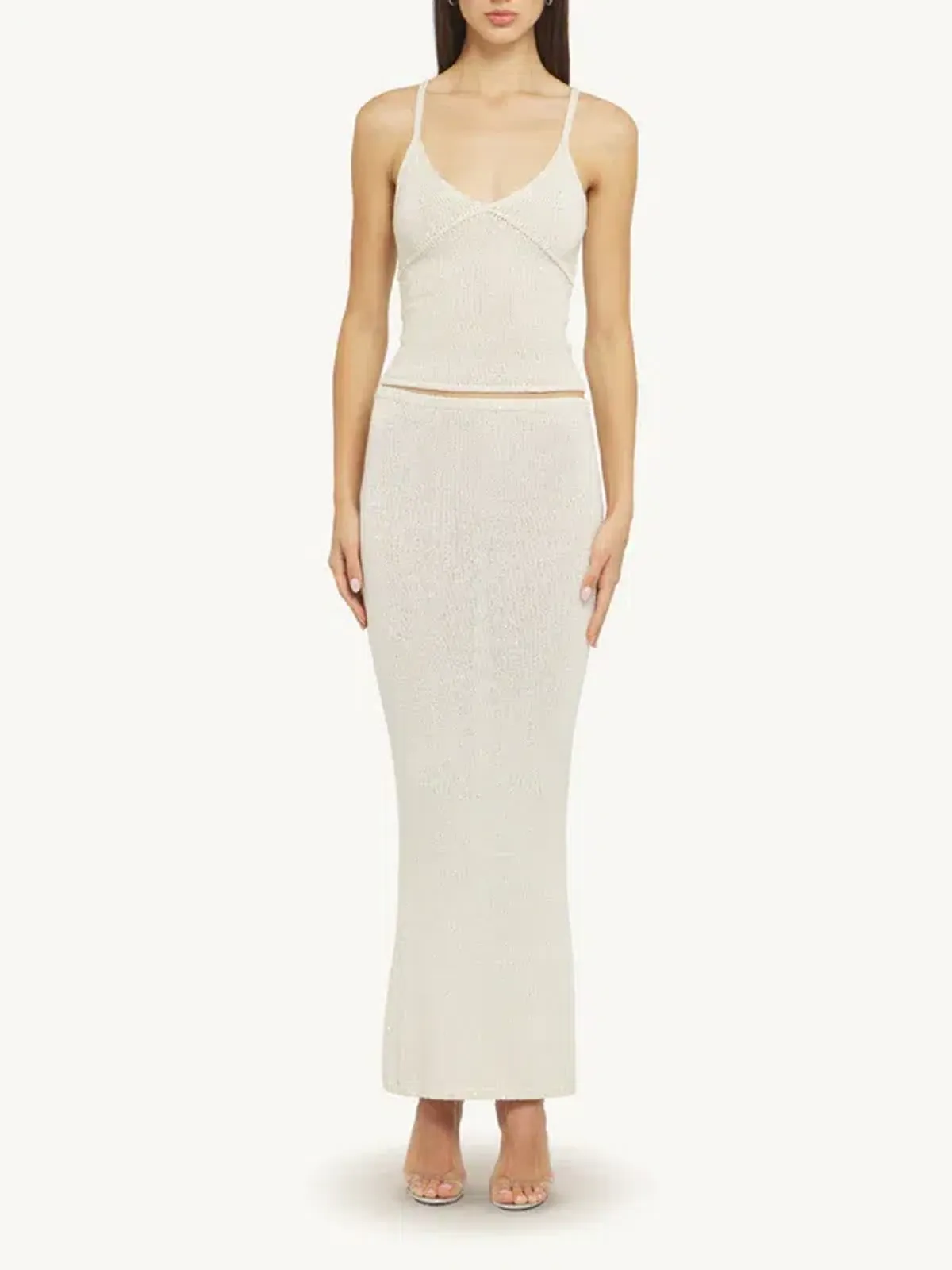 Asta Resort Carolina Set Ivory Sequin Size AU 8 - Image 1