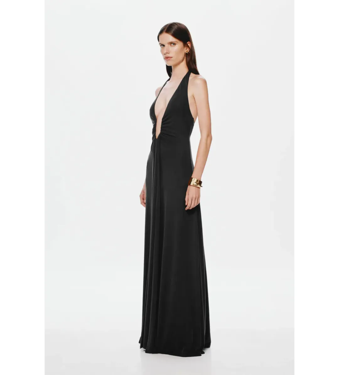 Misha Jennifer Cupro Maxi Dress in Black Size 10 for rent on The Volte - main image