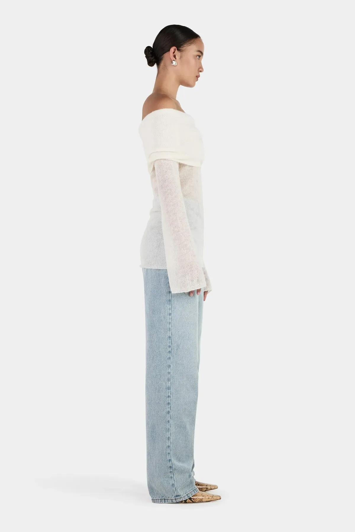 Hansen and Gretel Tozzi Knit Top Ivory Size 6 - Image 6