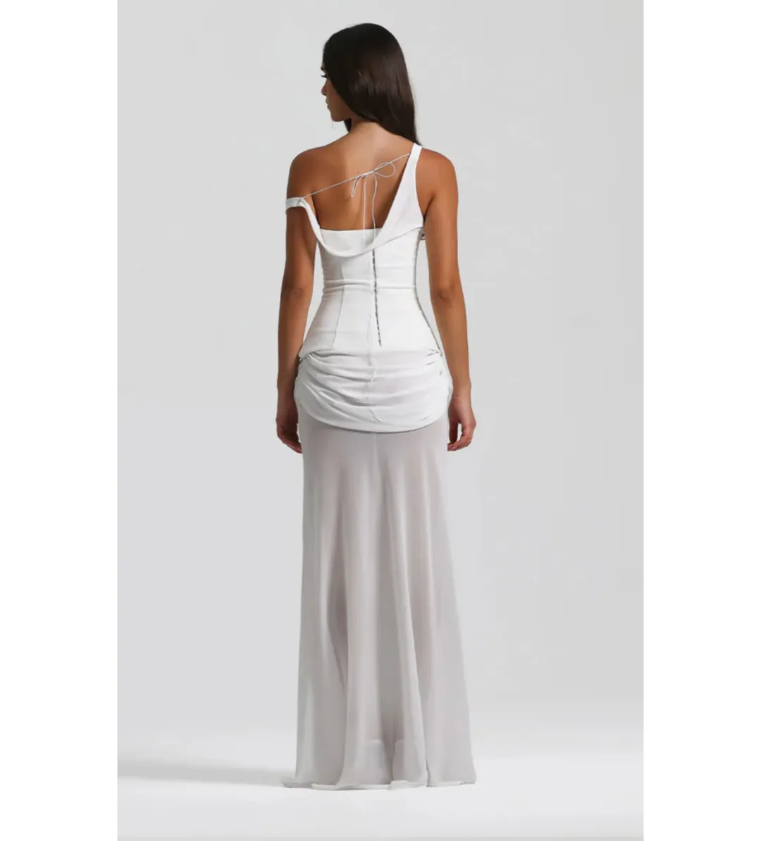 Natalie Rolt Cadence Maxi Gown in White Size 10 for rent on The Volte - main image