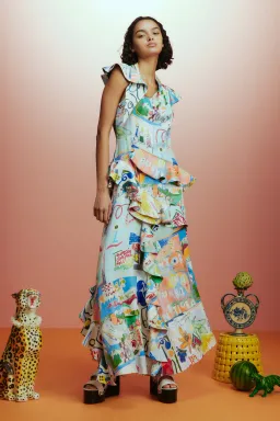 Alemais Aurelia Gown Multi Print Size 8 for rent on The Volte - image 1