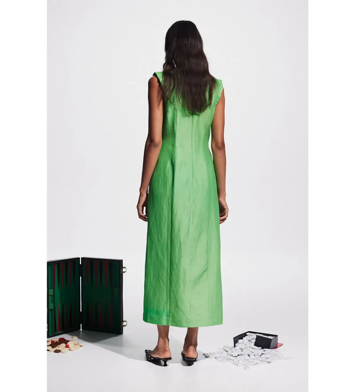 Alemais Dazzle Midi Dress in Green Size 6 - Image 3
