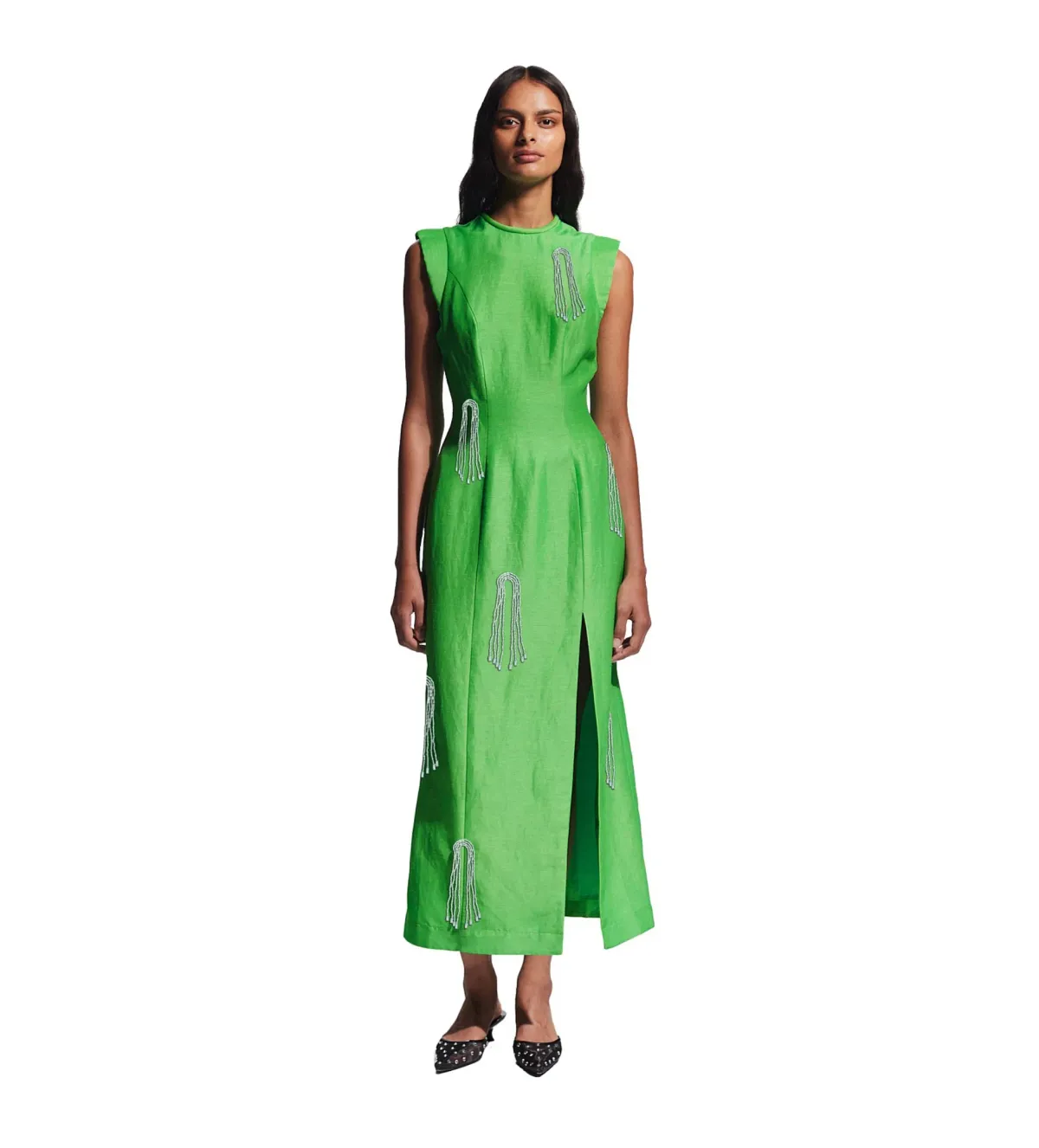 Alemais Dazzle Midi Dress in Green Size 6 - Image 1