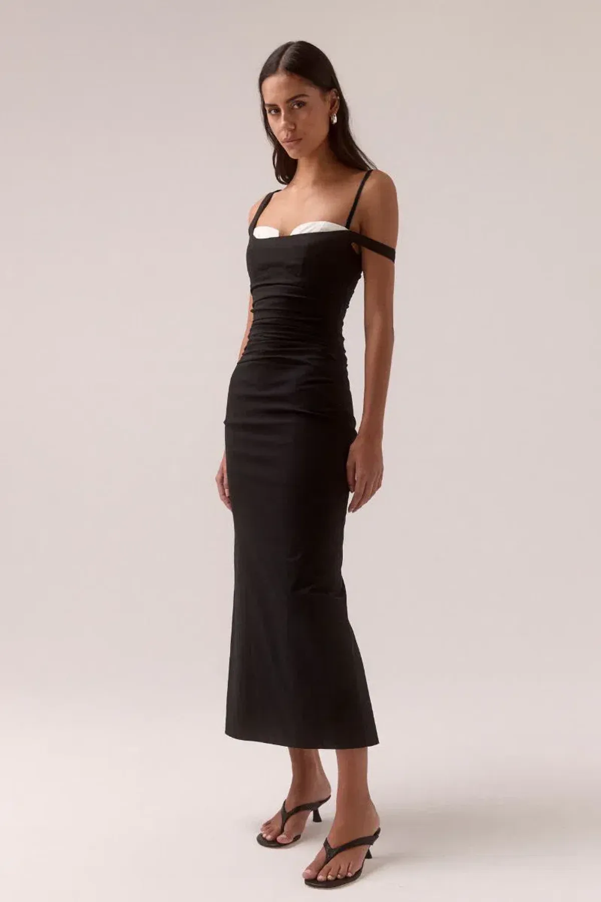 Sovere Lure Midi Dress Black Size 8 - Image 3