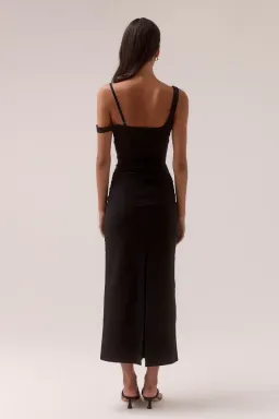 Sovere Lure Midi Dress Black Size 8 for rent on The Volte - image 4