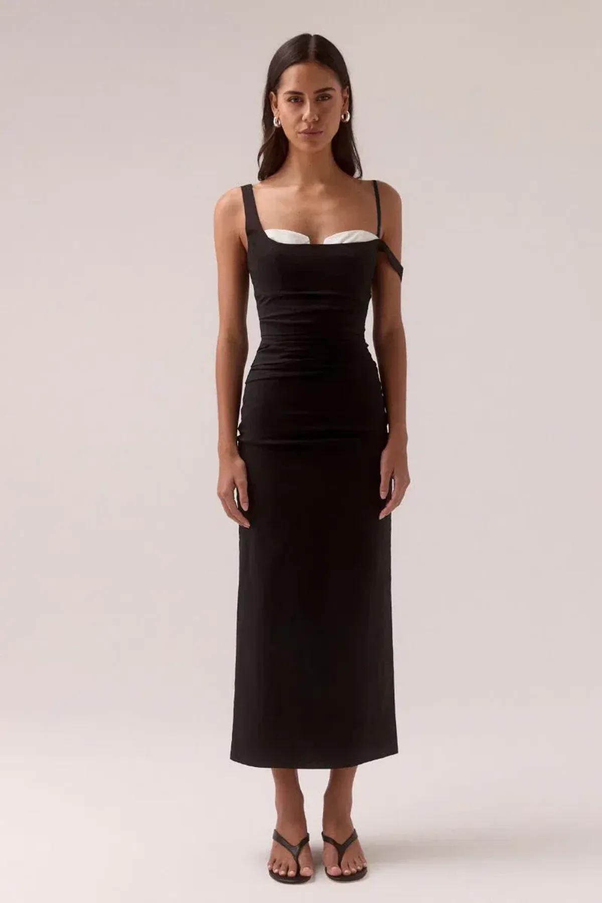 Sovere Lure Midi Dress Black Size 8 - Image 1