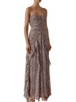 Shona Joy Cynthia Ruched Frill Maxi Dress Size 8 for rent on The Volte - image 3