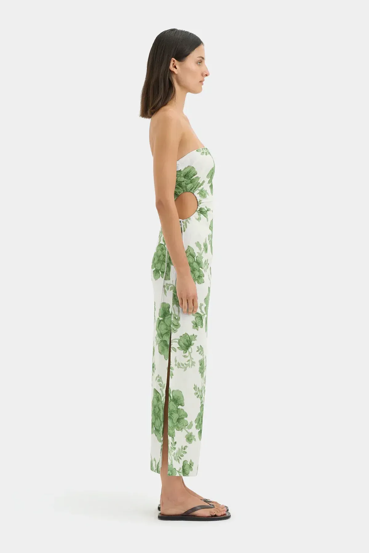 Sir the Label Gardella Strapless Midi Dress in Frisa Floral Print Size 2 / AU 10 - Image 4