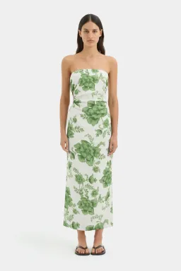 Sir the Label Gardella Strapless Midi Dress in Frisa Floral Print Size 2 / AU 10 for rent on The Volte - image 1