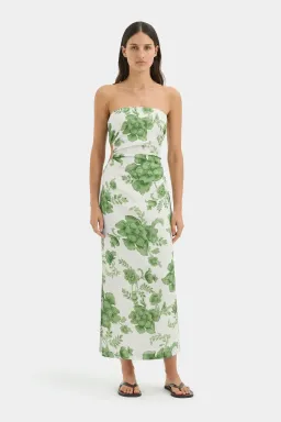 Sir the Label Gardella Strapless Midi Dress in Frisa Floral Print Size 2 / AU 10 for rent on The Volte - image 5