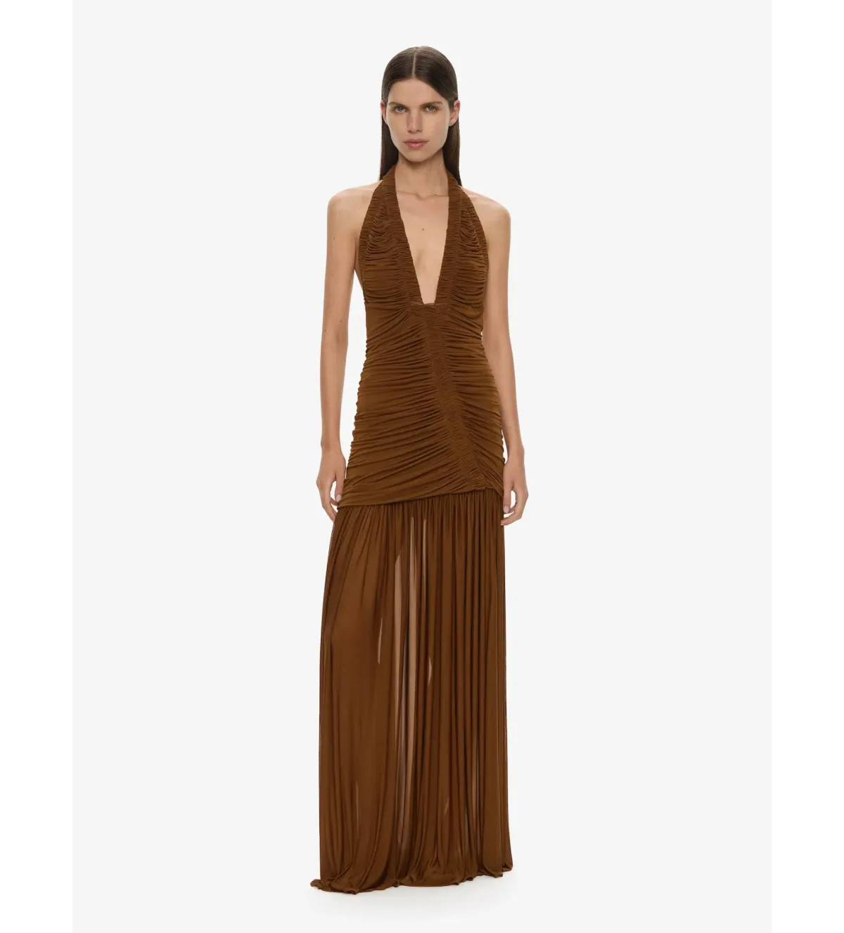 Christopher Esber Orion Gown Maxi Dress Russet Size AU 6 - Image 1