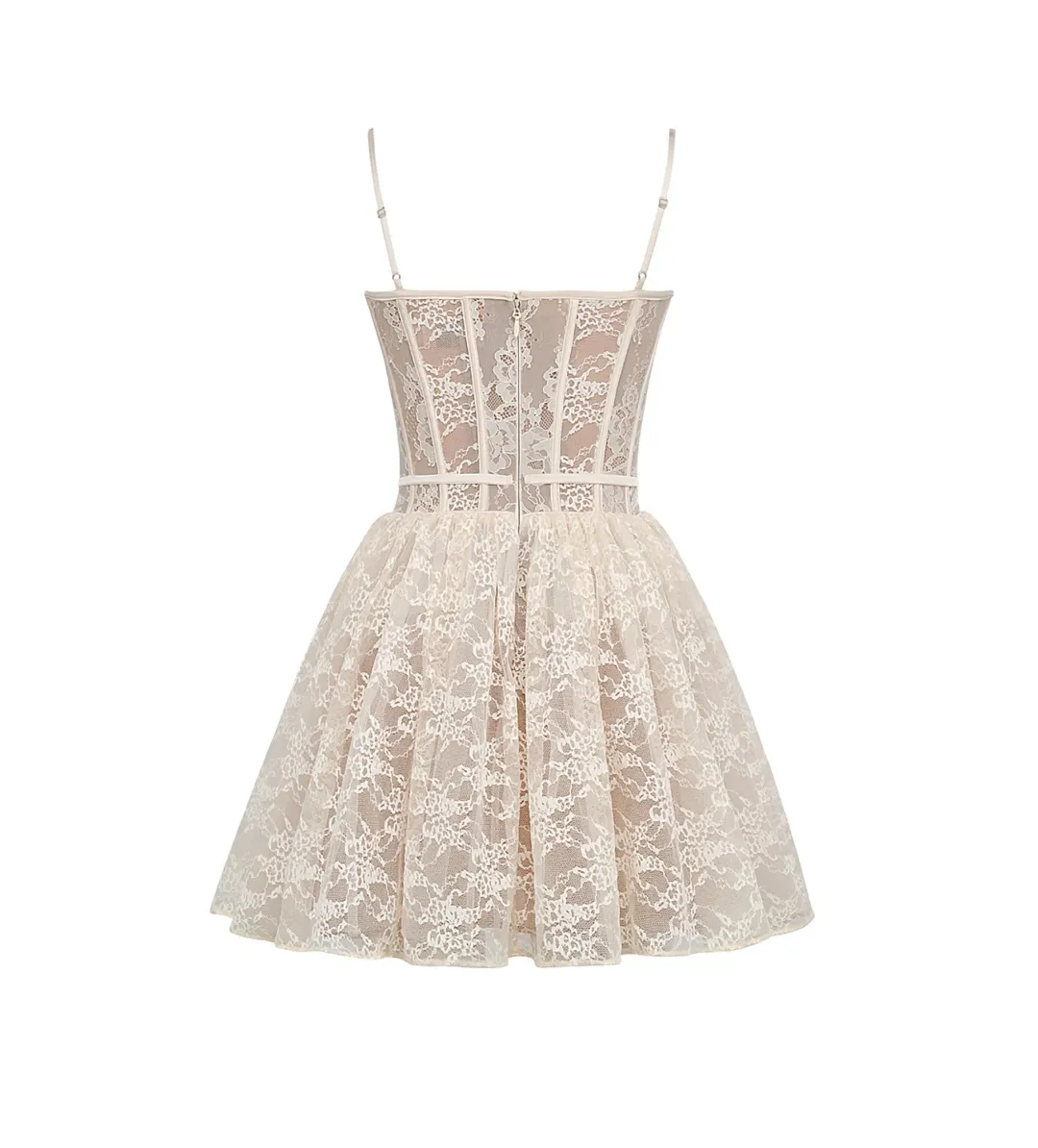 House Of CB Louisa Vintage Cream Mini Dress in Size AU 8 for rent on The Volte - main image