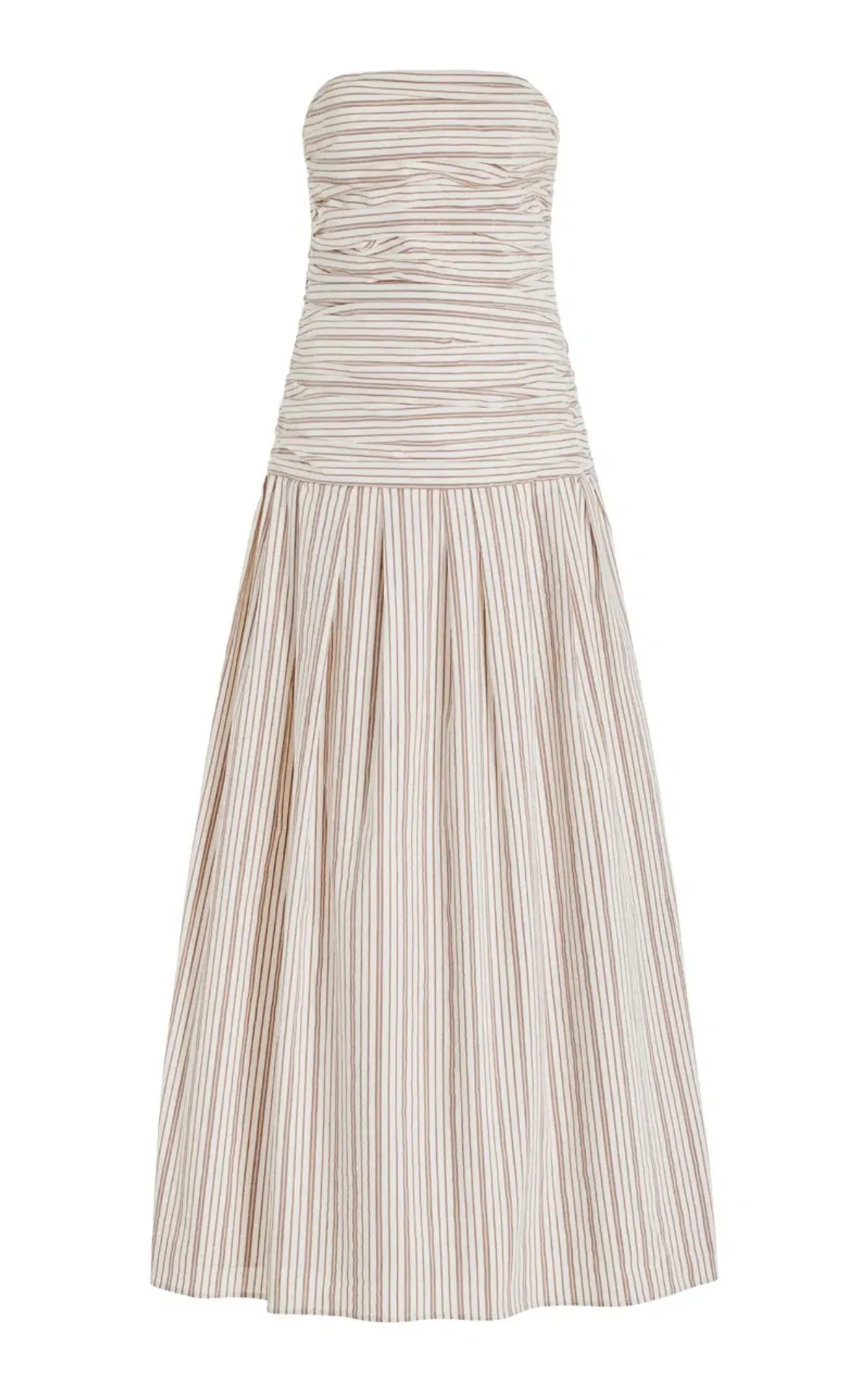 Anna Quan Isadora Strapless Maxi Dress Tobacco Stripe Size AU 8 - Image 10