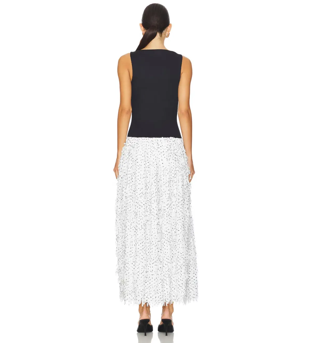 Anna Quan Leni Maxi Dress Spot Fringe Size AU 6 - Image 3