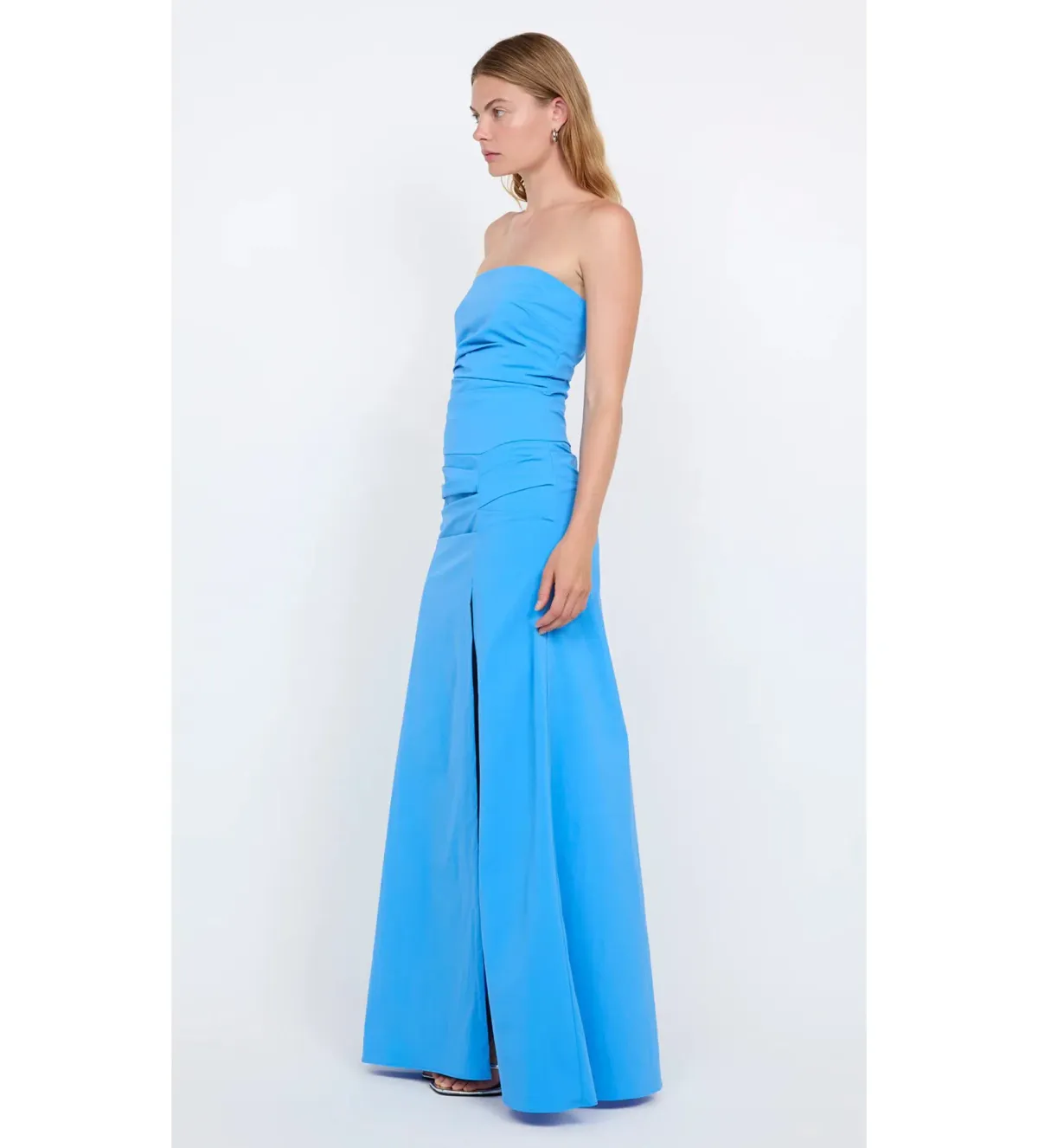 Bec & Bridge Angelina Strapless Maxi Dress Mid Blue Size AU 10 - Image 3
