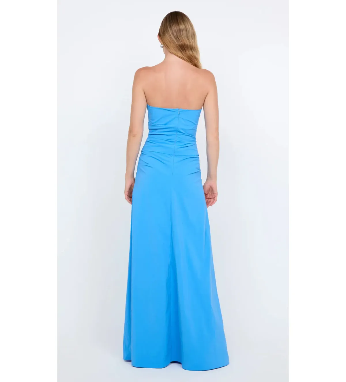 Bec & Bridge Angelina Strapless Maxi Dress Mid Blue Size AU 10 - Image 4