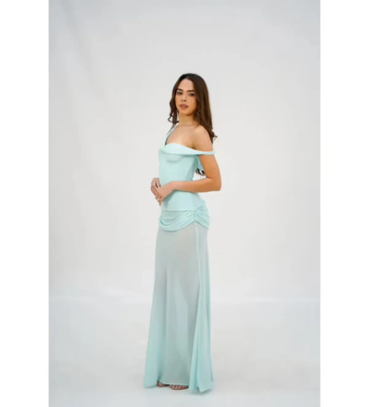 Natalie Rolt Cadence Maxi Gown Baby Blue Size 1 AU 8 - Image 2