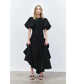 Aje Wisteria Midi Dress Black Size AU 14 for rent on The Volte - image 1