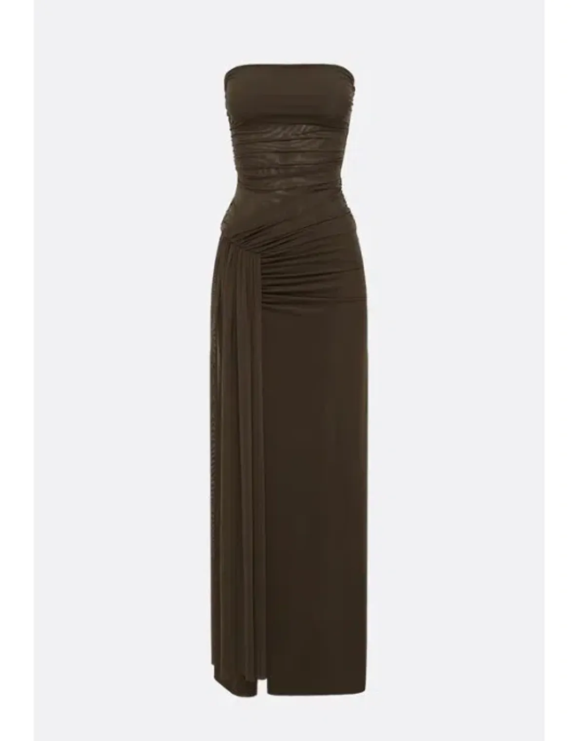 Bec & Bridge Ida Strapless Maxi Gown in Chocolate Brown Size AU 10 - Image 5