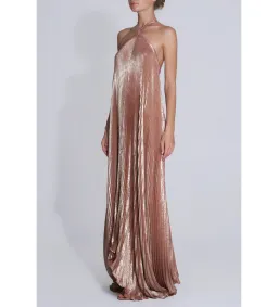 L'idée Deesse Gown Maxi Dress in Rose Quartz Shimmer Size AU 10 for rent on The Volte - image 3