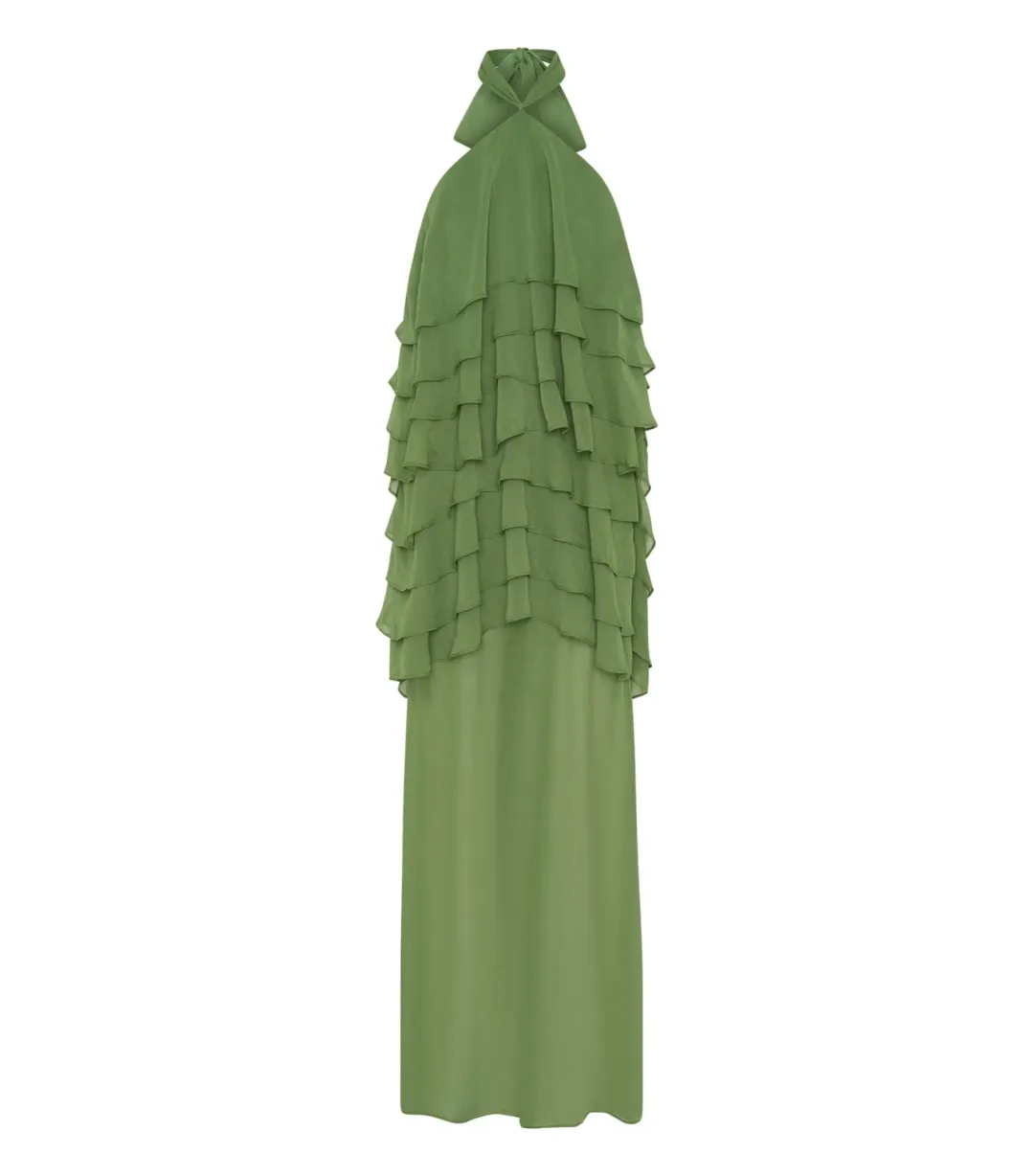 Third Form Gaia Tiered Maxi Dress in Juniper Size AU 8 for rent on The Volte - main image