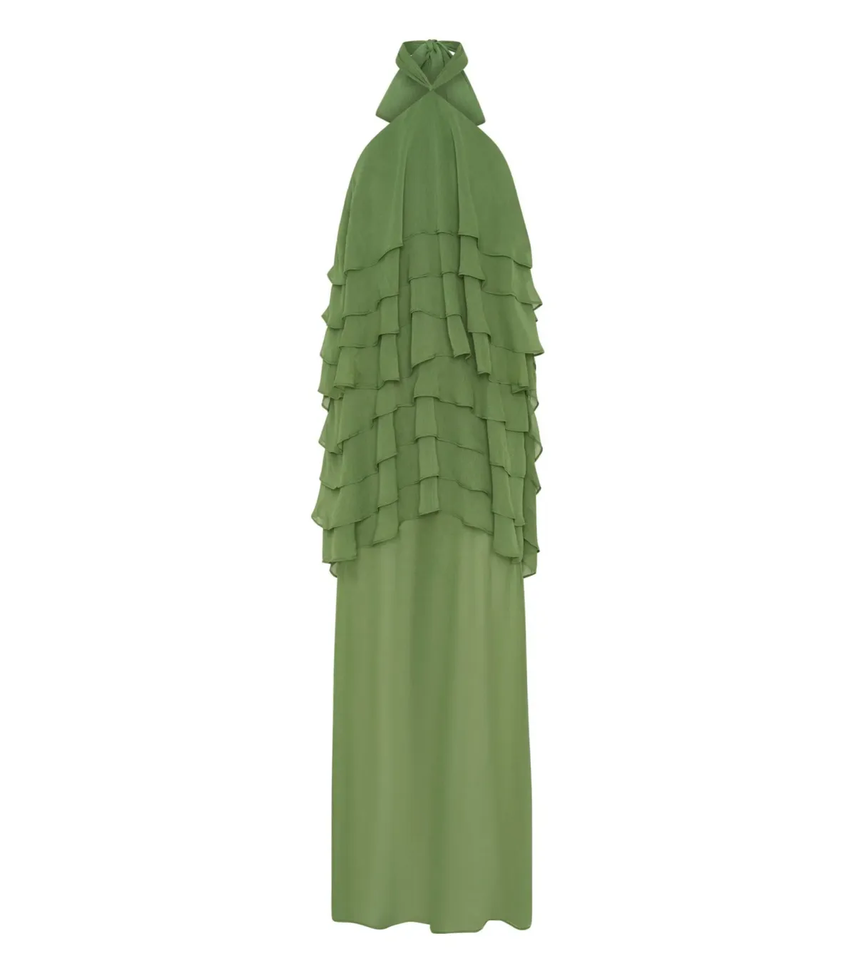 Third Form Gaia Tiered Maxi Dress in Juniper Size AU 8 - Image 5