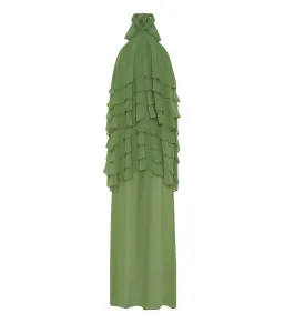 Third Form Gaia Tiered Maxi Dress in Juniper Size AU 8 for rent on The Volte - image 5