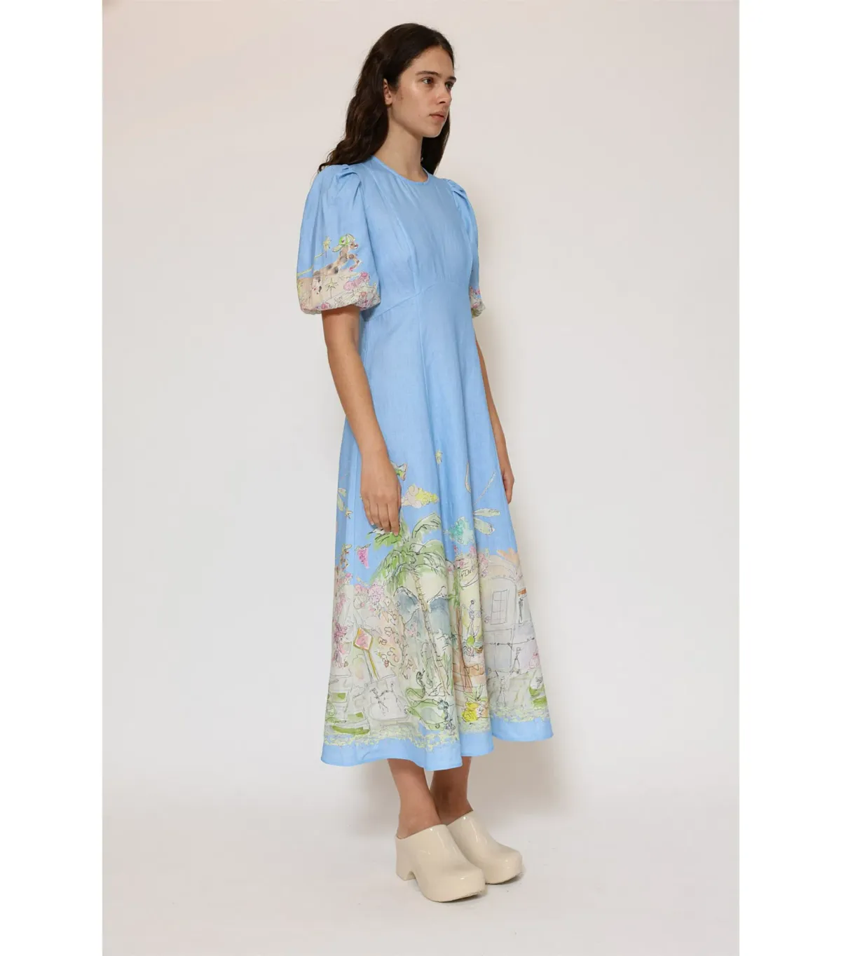 Alemais Anouk Midi Dress Sky Size AU 10 - Image 2
