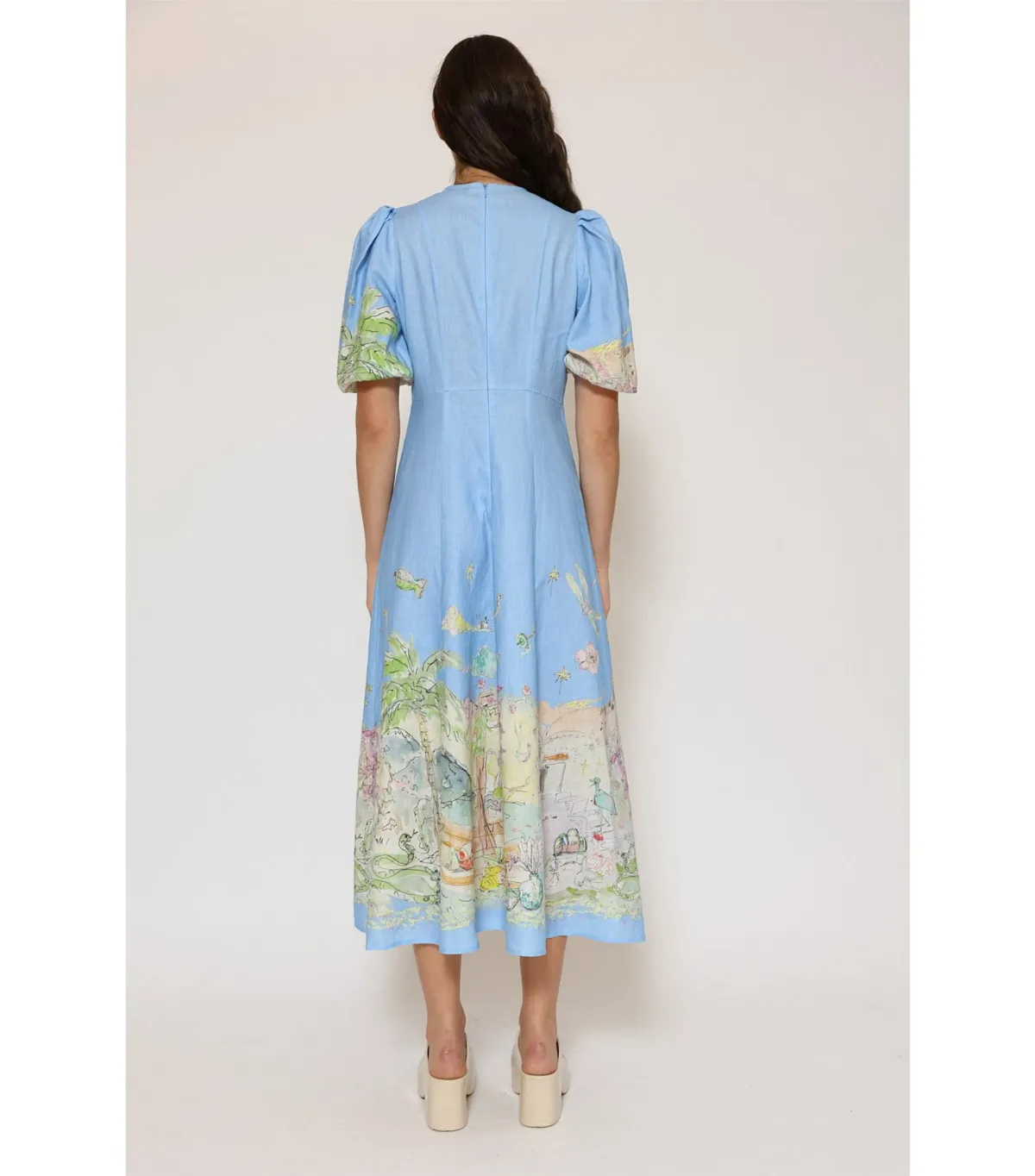 Alemais Anouk Midi Dress Sky Size AU 10 - Image 3