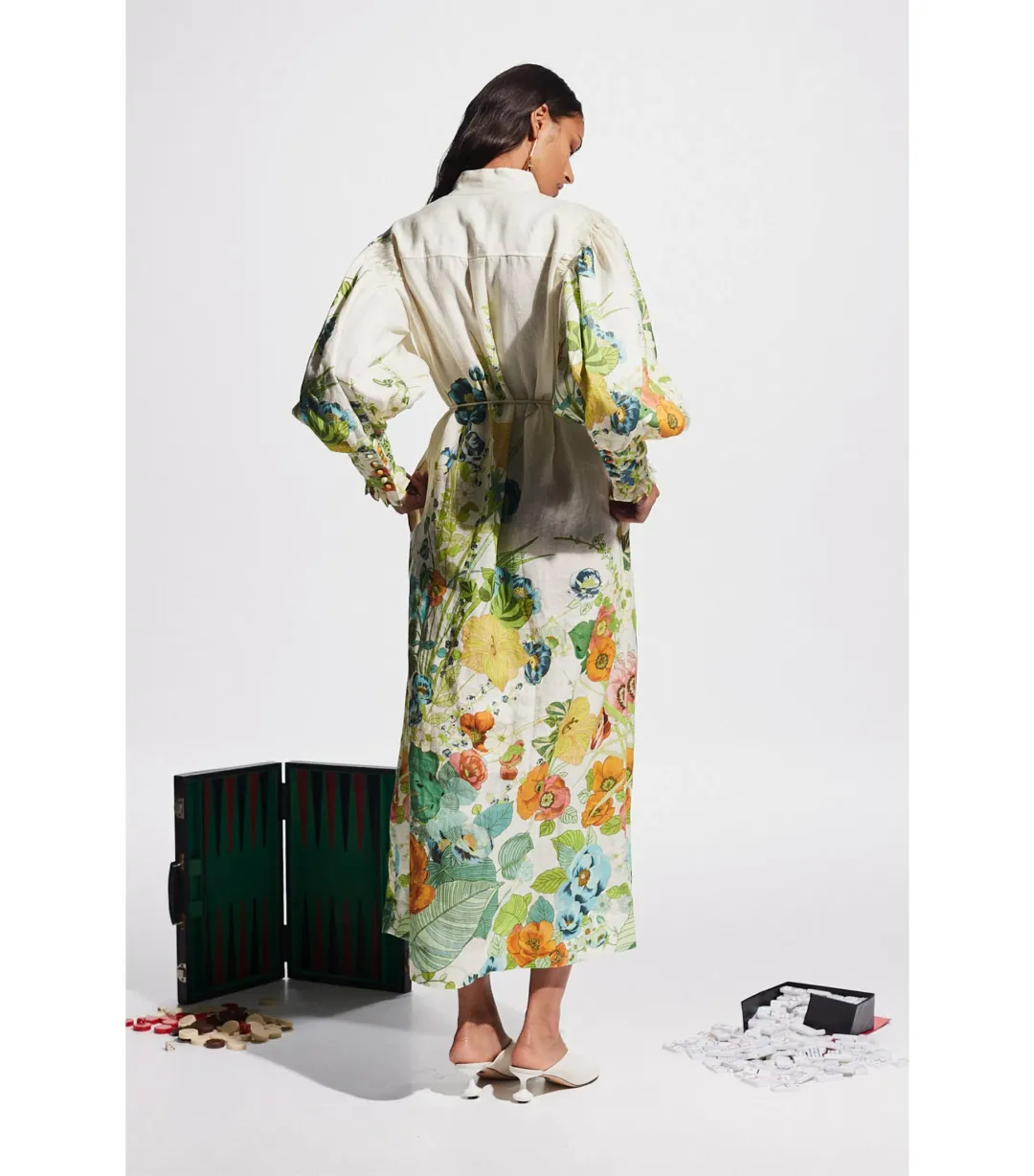 Alemais Constance Midi Shirtdress in Print Size AU 10 for rent on The Volte - main image
